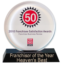 Heaven's Best Carpet Cleaning - Best Franchise of the Year award